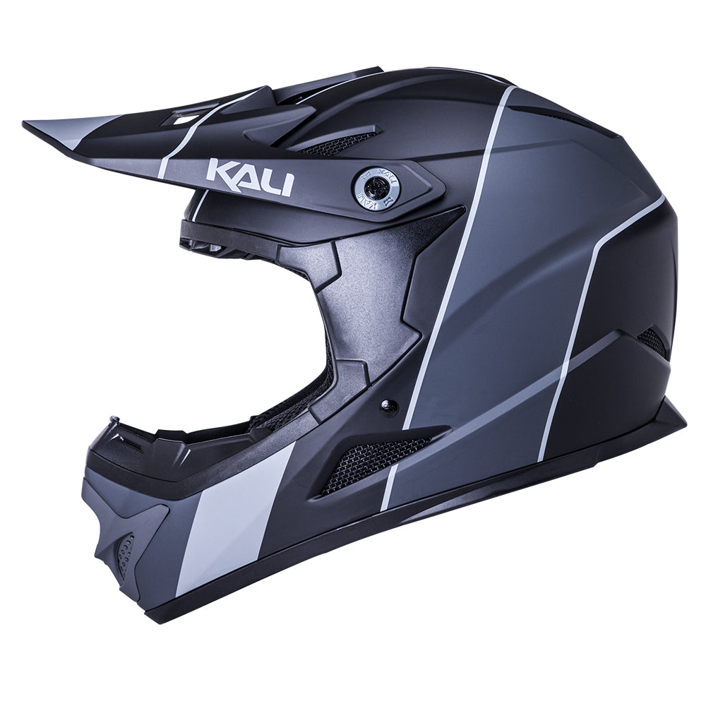 KALI Zoka Stripe Matt Black / Grey Full Face Helmet