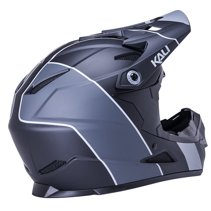 KALI Zoka Stripe Matt Black / Grey Full Face Helmet
