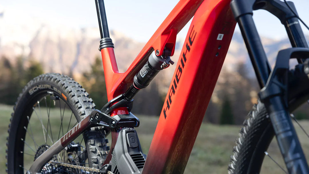 Haibike AllMtn CF 9 Red Carbon 800wh 2025 Electric Mountain Bike