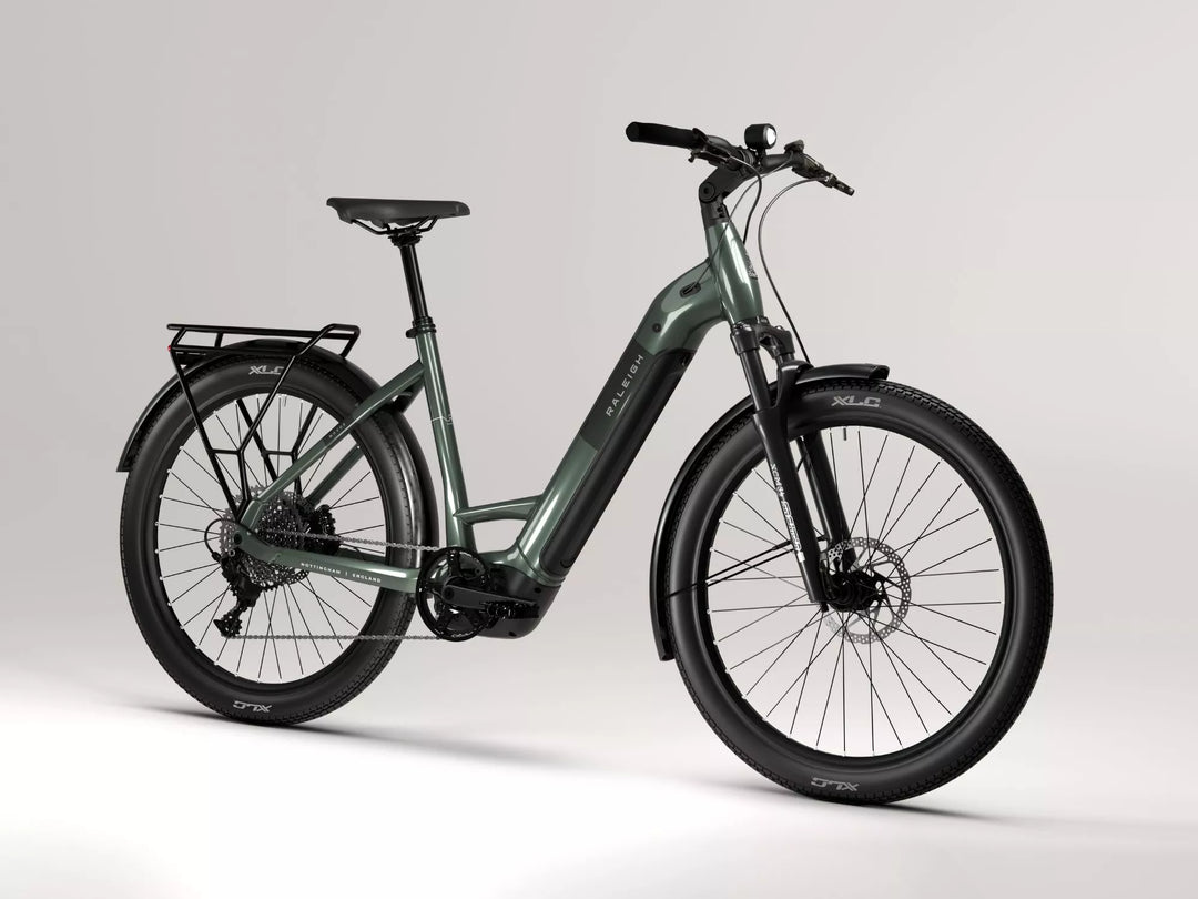 Raleigh Novus Plus Low Step Sherwood Green 2026 Hybrid Electric Bike