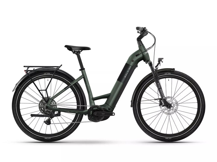 Raleigh Novus Plus Low Step Sherwood Green 2026 Hybrid Electric Bike
