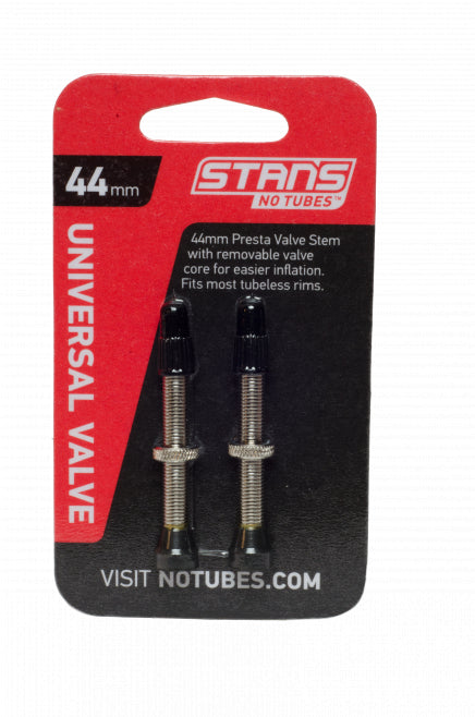 Stans NoTubes Universal Presta Valve Stems Brass Pair 44mm