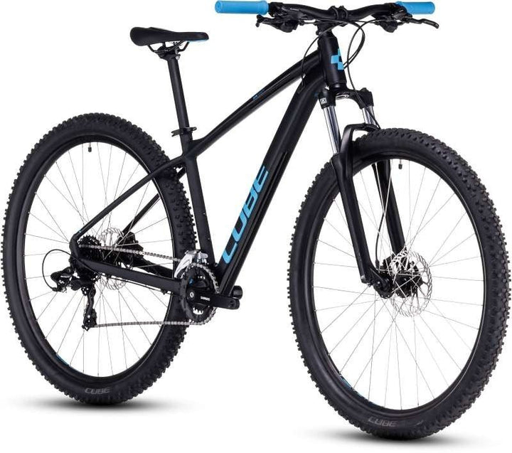 Cube Aim Black Blue 2023 Mountain Bike - Cube - Les's Cycles