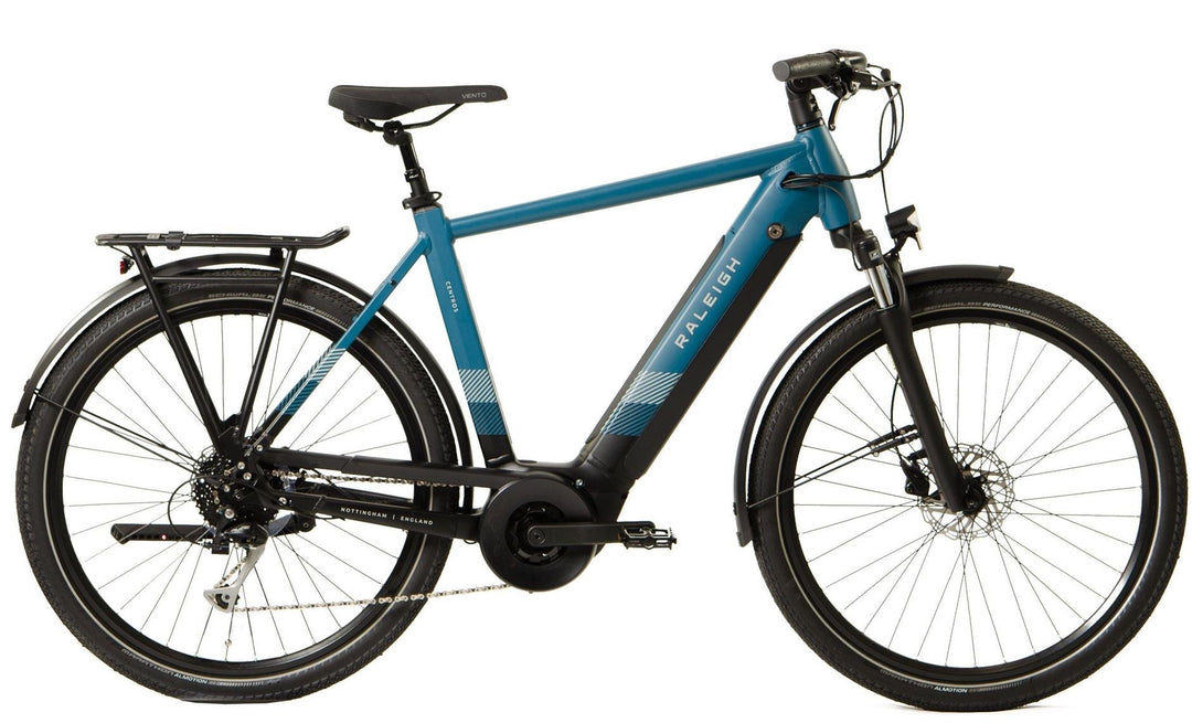 Raleigh Centros Blue Derailleur Electric Hybrid Bike - Raleigh - Les's Cycles