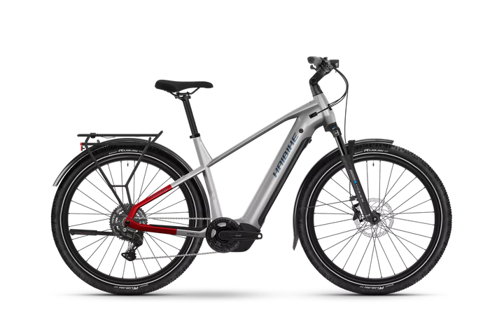 Haibike Trekking 7 High Soft Grey 800wh 2025 Electric Hybrid Bike