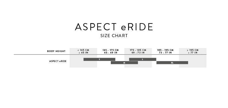 Aspect Scott Size Guide Bike Scott Aspect ERIDE 910 Wave Grey 2025