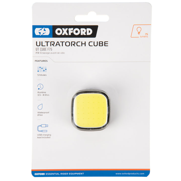 Oxford Ultratorch Cube F75 Front LED USB Rechargeable