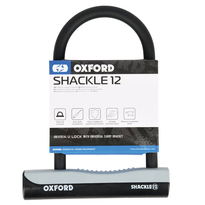 Oxford Shackle 12 Duo U-Lock & 1200mm Lockmate