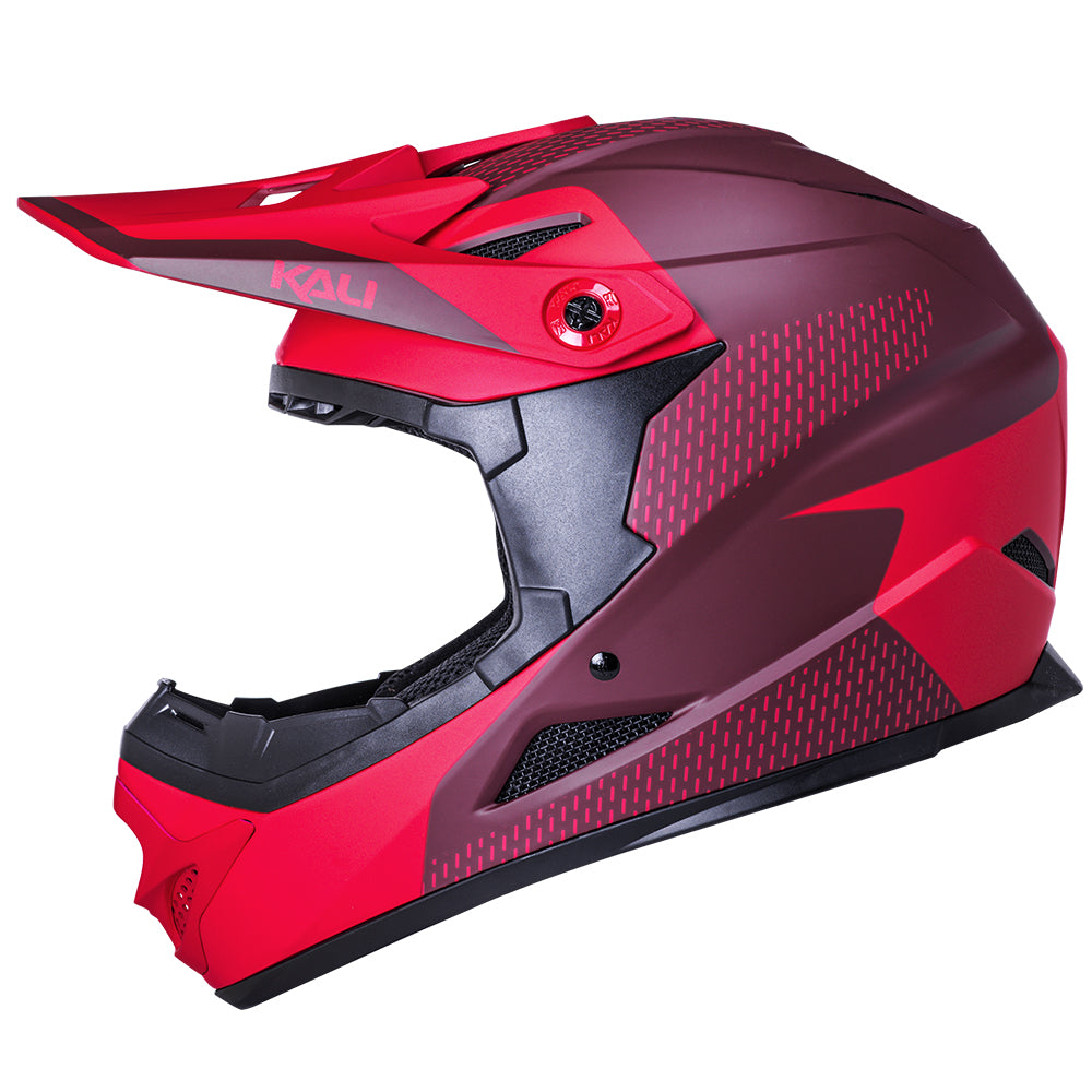 Kali Zoka Dash Mat Red/Burgundy Full Face Helmet