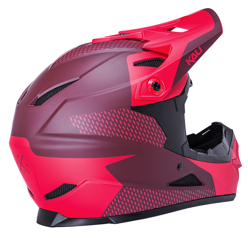 Kali Zoka Dash Mat Red/Burgundy Full Face Helmet