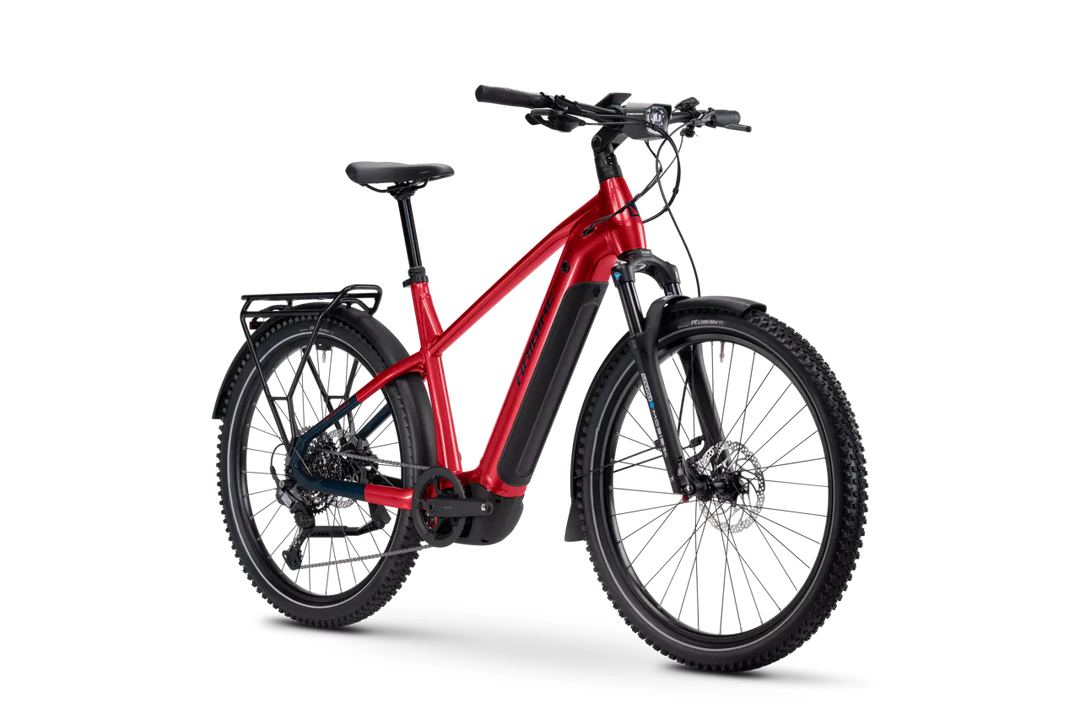 Haibike Trekking 7 High Fruity Red 800wh 2025 Electric Hybrid Bike