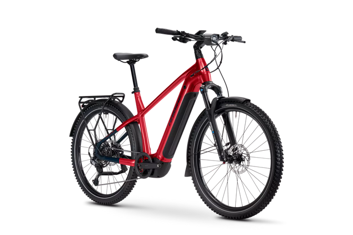 Haibike Trekking 7 High Fruity Red 800wh 2025 Electric Hybrid Bike