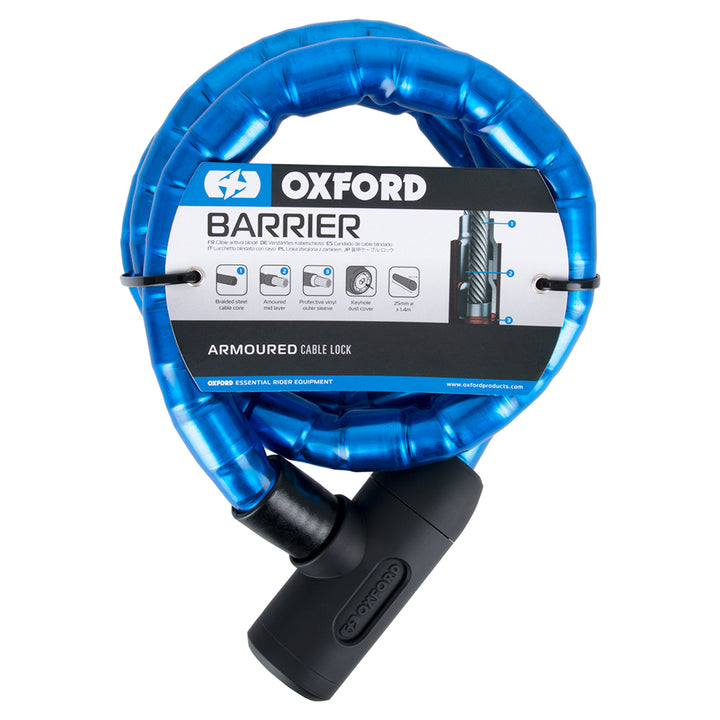 Oxford Barrier Armoured Cable 1.4mx25mm Various Colours