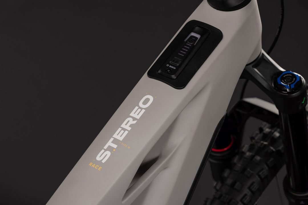 Cube Stereo Hybrid One77 HPC Race 800 Oat Grey 2027 Electric Mountain Bike