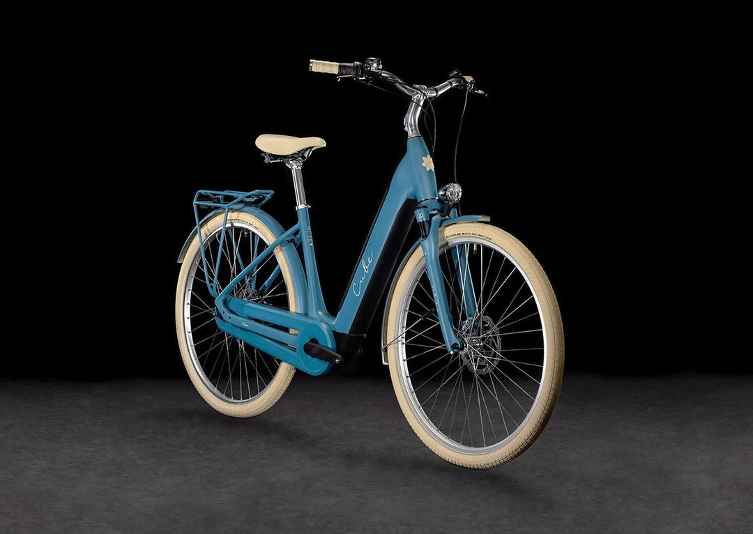 Cube Ella Hybrid 500 Sphereblue 2025 Womens Electric Hybrid Bike