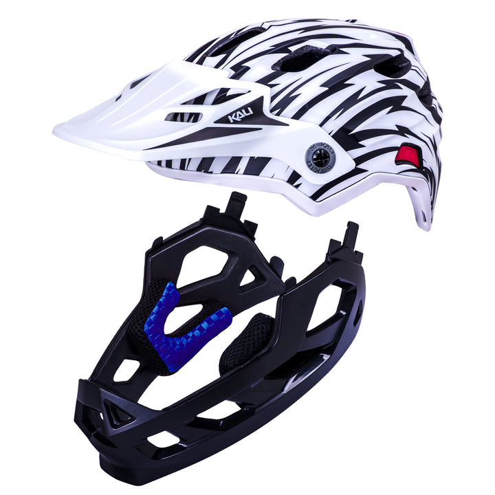 Kali Maya Child FF LTD Zolt Mat White/Black Detachable Kids Helmet