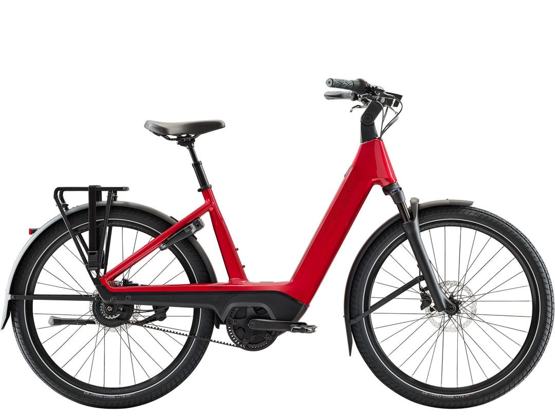 Trek Charter+ 4 Enviolo Belt 540 Lowstep Fury Red 2027 Electric Hybrid Bike