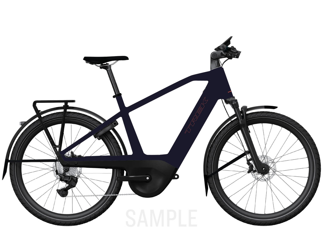 Trek Charter+ 4 Nexus 5 Belt 540 Wh Covellite Blue 2027 Electric Hybrid Bike
