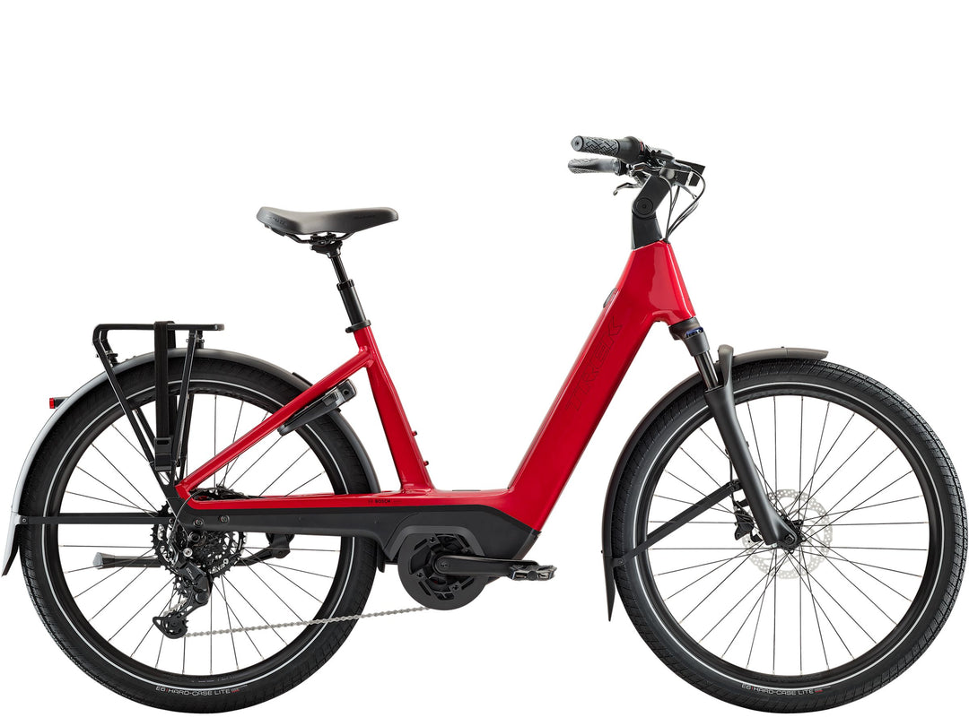 Trek Charter+ 4 R9 540 Wh Lowstep Fury Red 2027 Electric Hybrid Bike