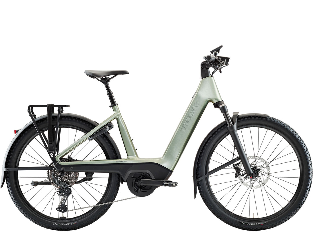 Trek Charter+ 4 Trail 540 Wh Lowstep Lichen Green 2027 Electric Hybrid Bike