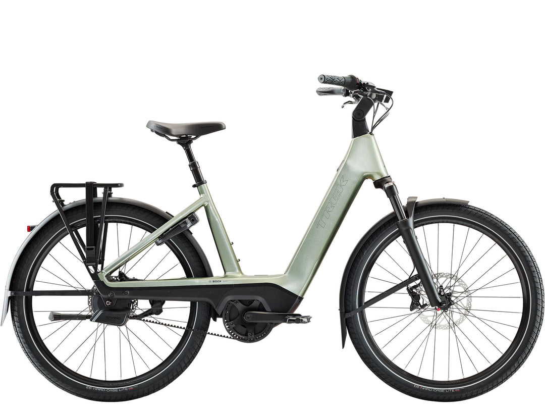 Trek Charter+ 5 Auto 800 Wh Lowstep Lichen Green 2027 Electric Hybrid Bike