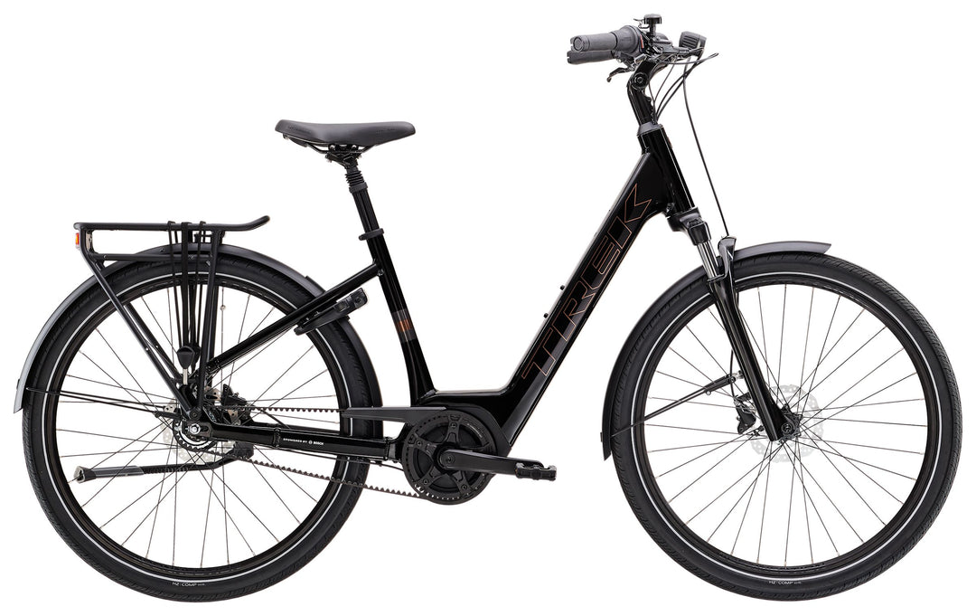 Trek District+ 2 Belt Lowstep Trek Black 2026 Electric Hybrid Bike