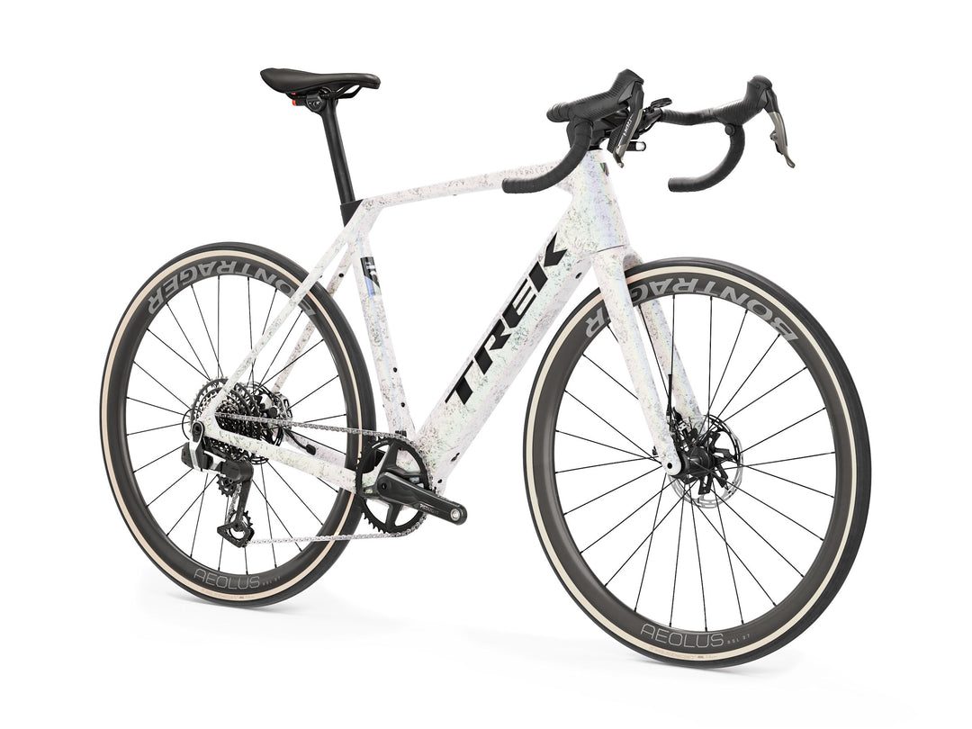 Trek Domane+ SL 9 AXS Gen 5 Mother of Pearl Silver Marble 2027 Electric Road Bike