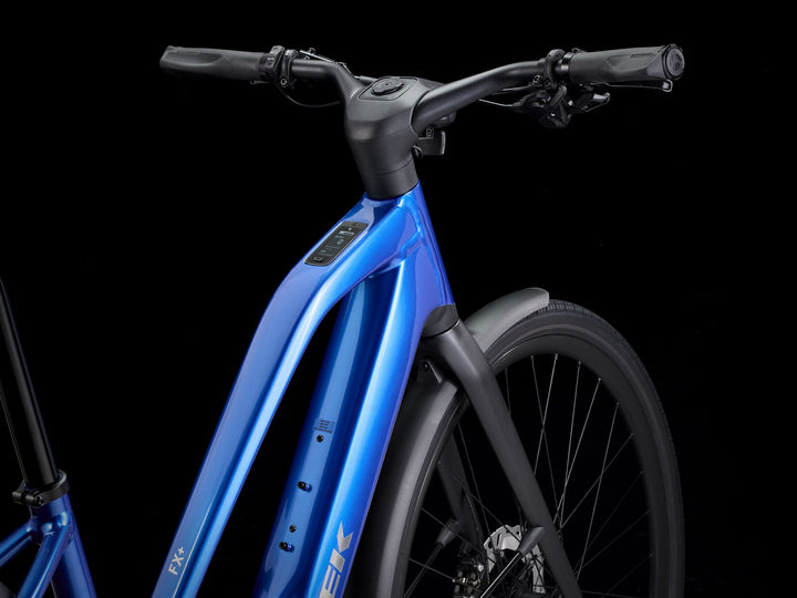 Trek FX+ 7 Midstep Alpine Blue Gloss 2027 Electric Hybrid Bike