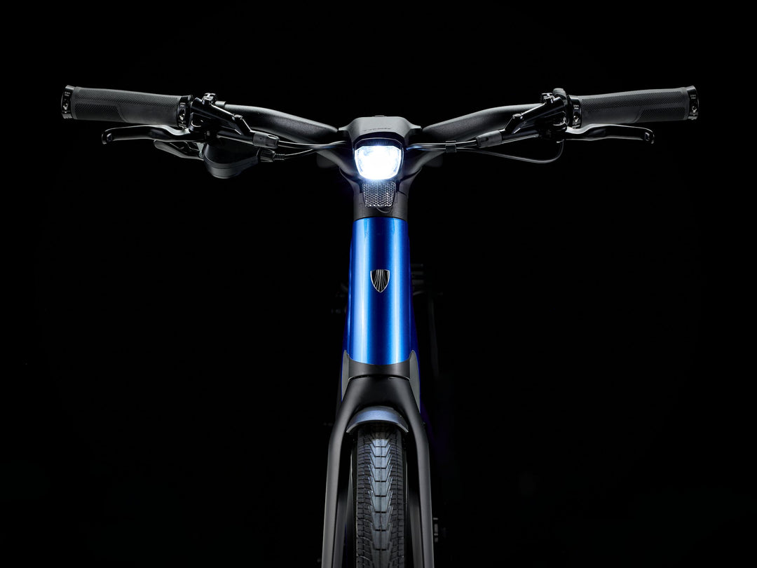 Trek FX+ 7 Midstep Alpine Blue Gloss 2027 Electric Hybrid Bike