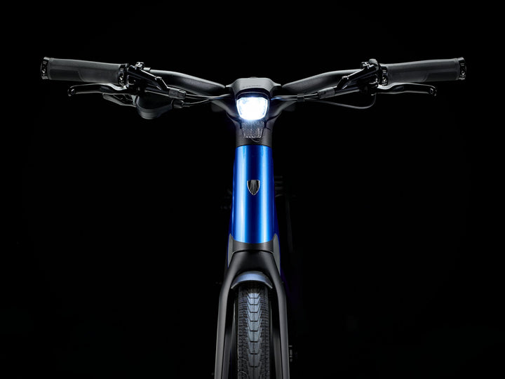Trek FX+ 7 Midstep Alpine Blue Gloss 2027 Electric Hybrid Bike