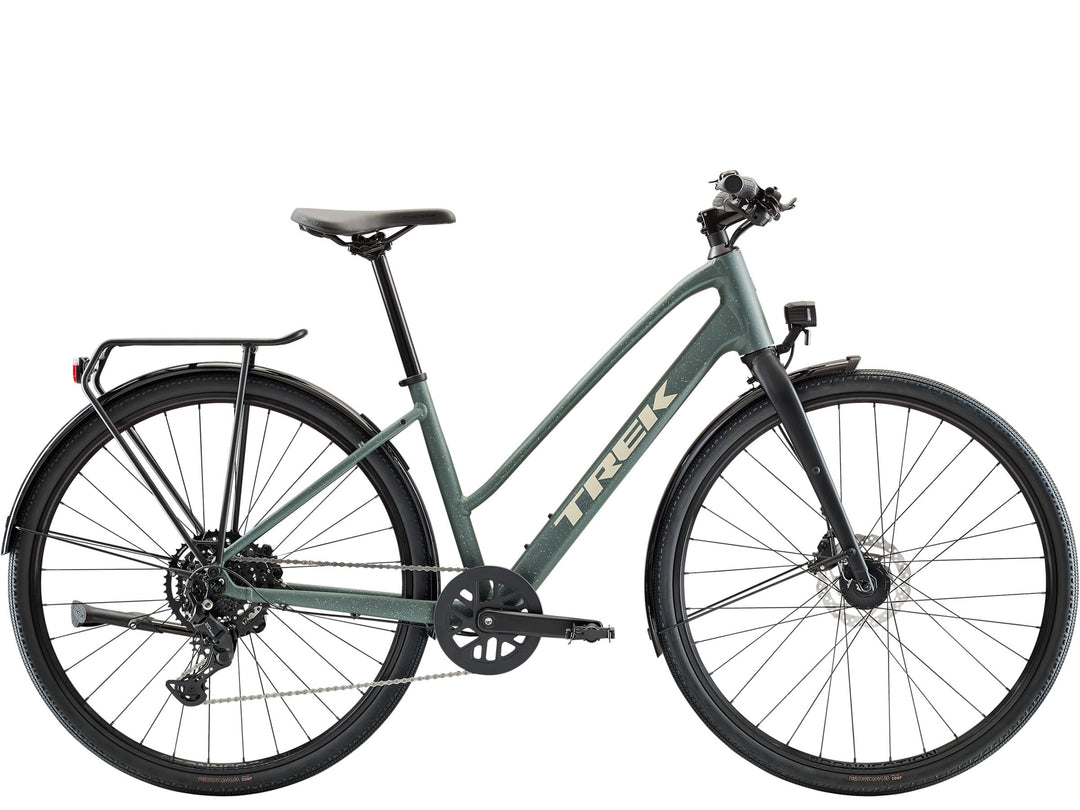 Trek FX Sport AL Equipped Midstep Keswick Green Lichen Green Splatter 2027 Hybrid Bike