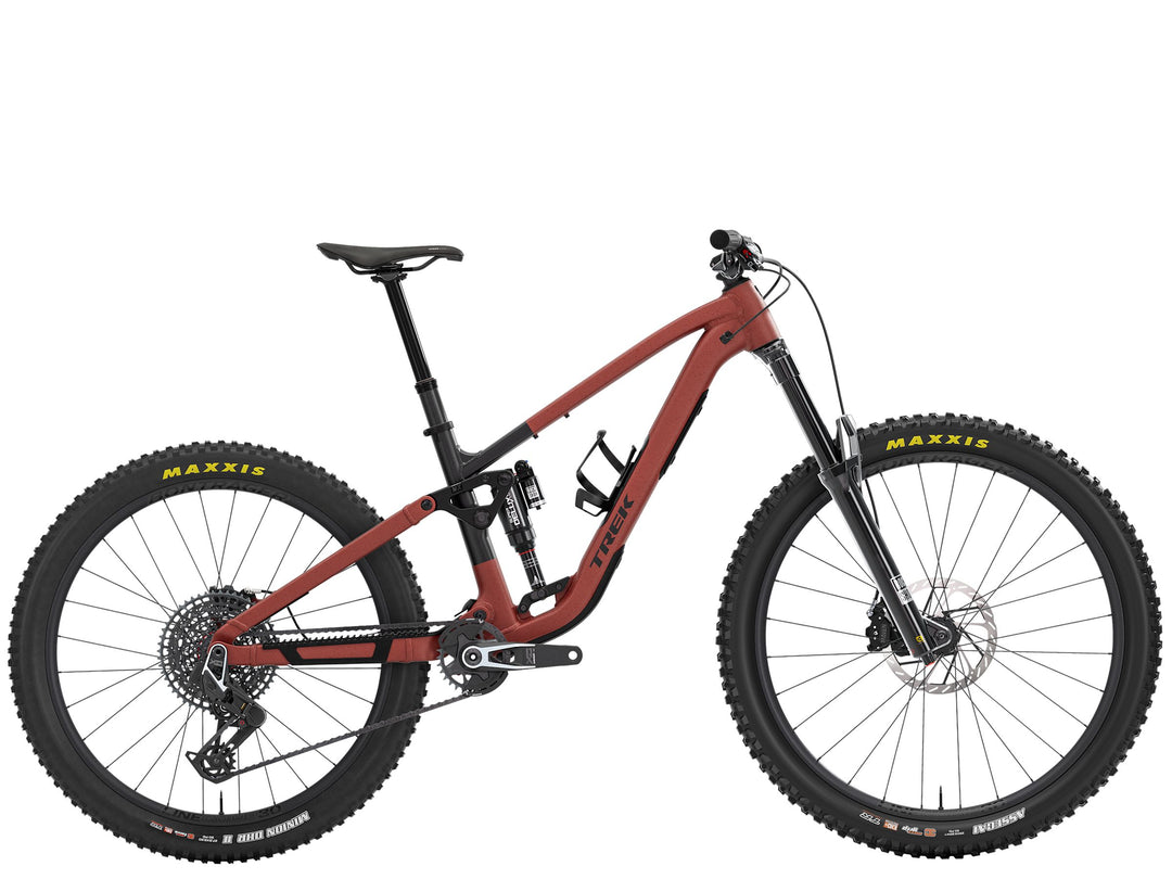 Trek Fuel MX 9 X0 AXS Gen 7 Matte Sedona Red Pennyflake Splatter 2027 Full Suspension Mountain Bike