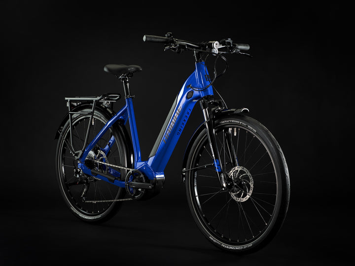 Haibike Trekking 4 Low Gloss Blue Electric Hybrid Bike