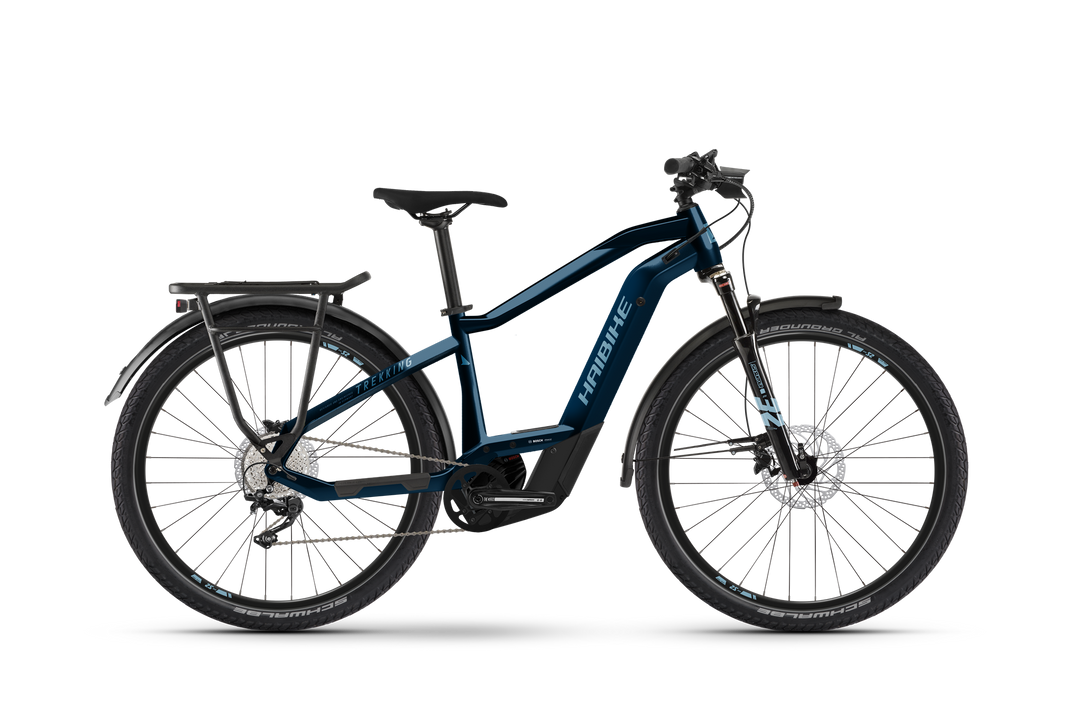 Haibike Trekking 8 High Blue 2024 Electric Hybrid Bike