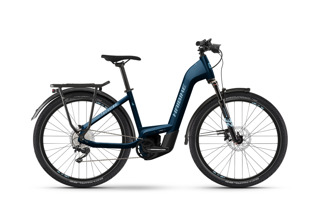 Haibike Trekking 8 Low Blue 2024 Electric Hybrid Bike