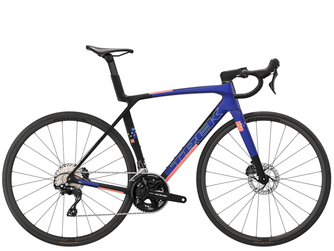 Trek Madone SL 5 Gen 8 Matte Cobalt Blue Trek Black Living Coral 2027 Road Bike