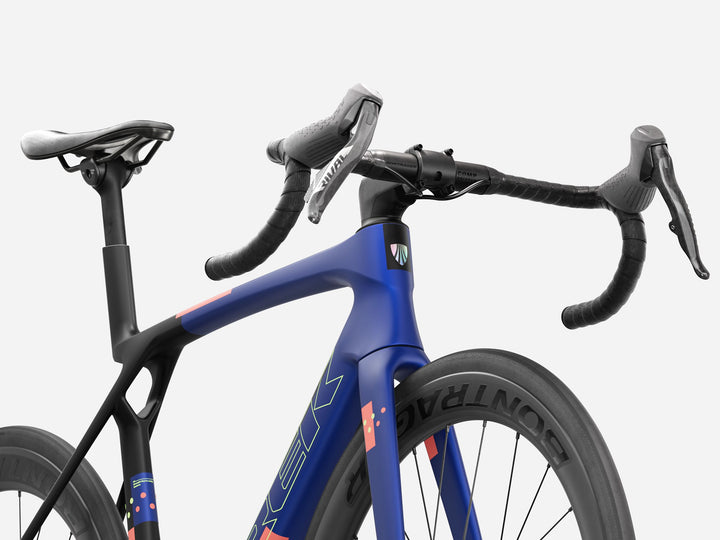 Trek Madone SL 6 AXS Gen 8 Matte Cobalt Blue Trek Black Living Coral 2027 Road Bike