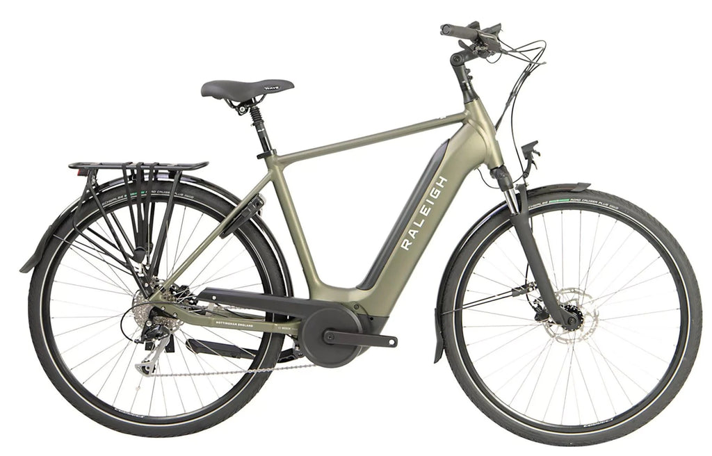 Raleigh Motus Grand Tour Derailleur Gear Green Electric Hybrid Bike Les s Cycles