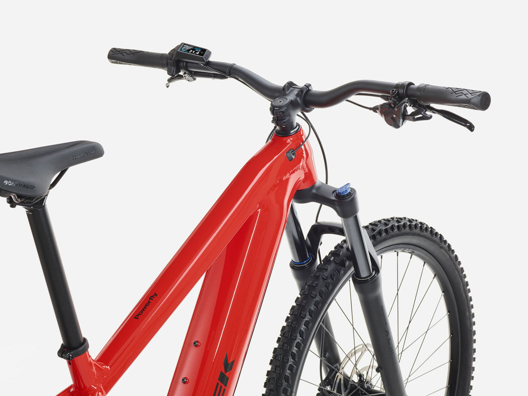 Trek Powerfly+ 4 800Wh Gen 5 Radioactive Red Black Chrome 2027 Electric Mountain Bike