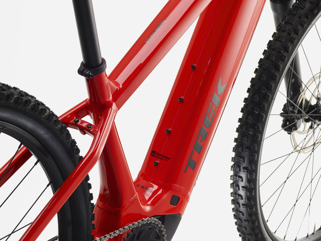 Trek Powerfly+ 4 800Wh Gen 5 Radioactive Red Black Chrome 2027 Electric Mountain Bike