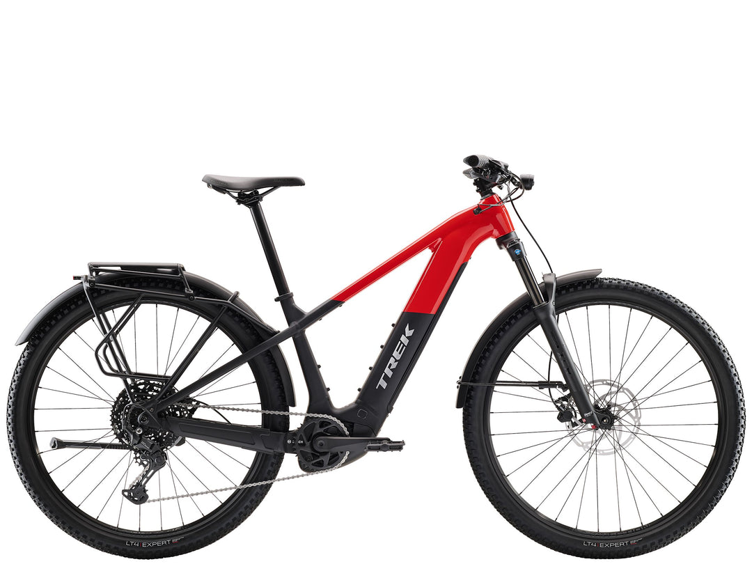 Trek Powerfly+ 4 Equipped Gen 5 Gloss Radioactive Red Matte Dark Star 2027 Electric Mountain Bike