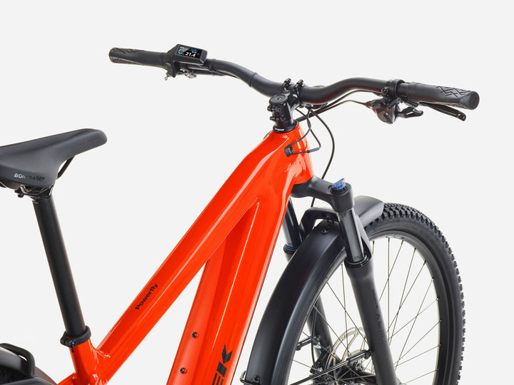Trek Powerfly+ 4 Equipped 800 Gen 5 Radioactive Red Black Chrome 2027 Electric Mountain Bike