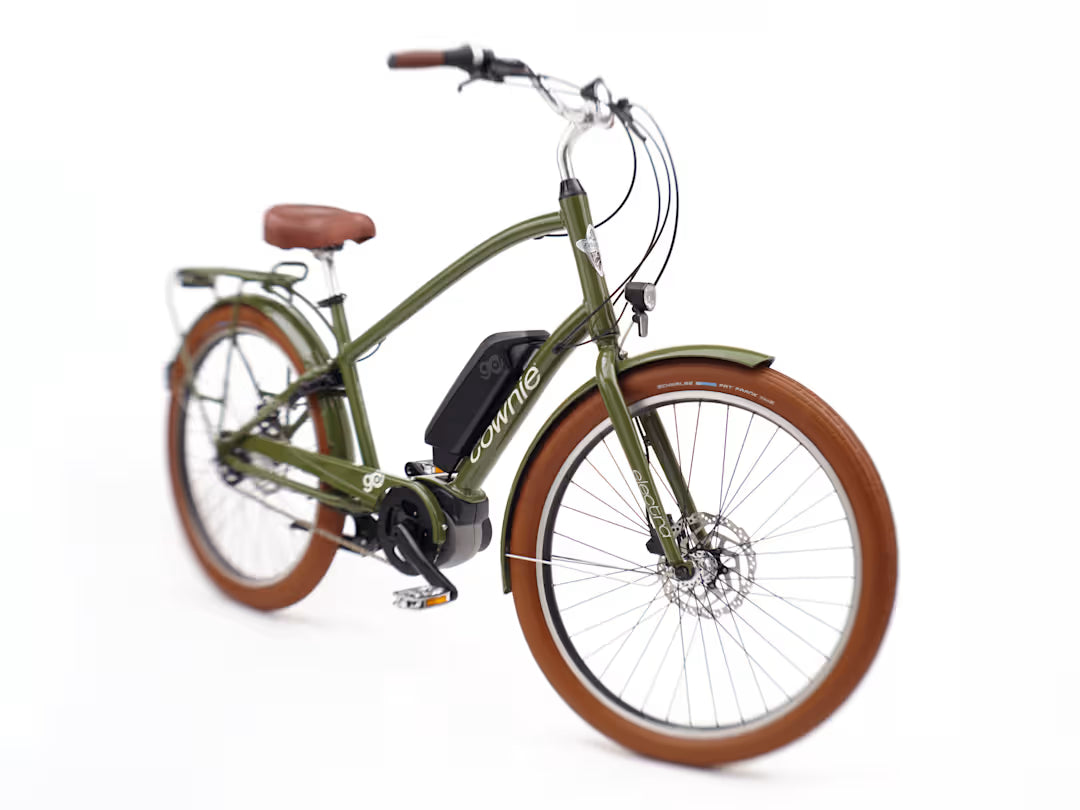 Electra Townie Go! 5i Step-Over Olive Electric Bike