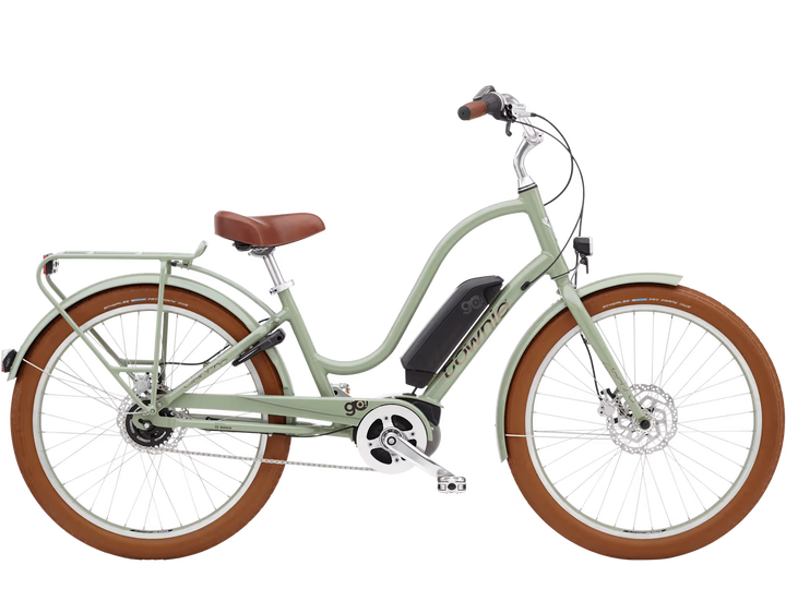 Electra Townie Go! 5i Step-Thru Green Tea Electric Bike