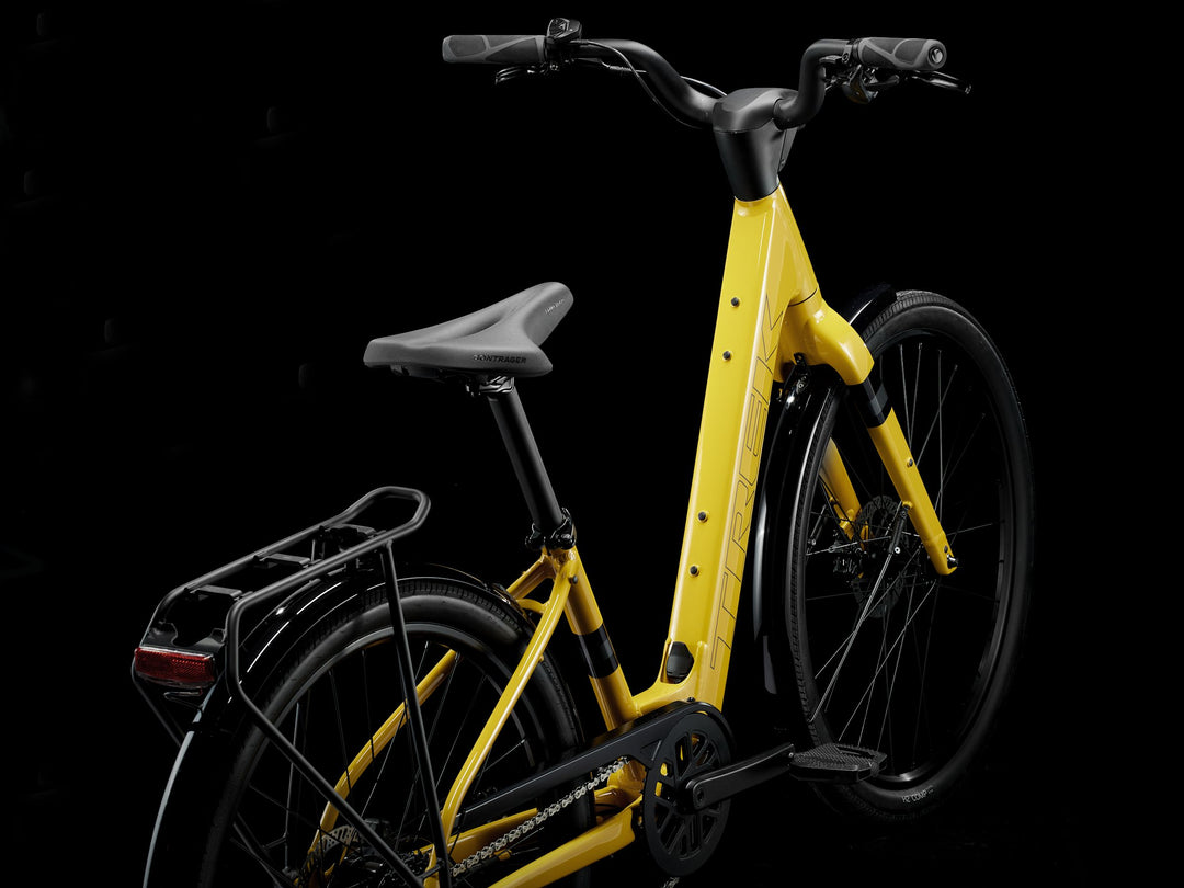 Trek Verve+ 1 LT Lowstep Baja Yellow 2025 Electric Hybrid Bike