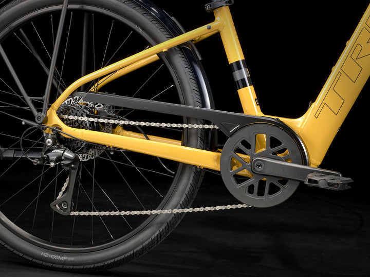 Trek Verve+ 1 LT Lowstep Baja Yellow 2025 Electric Hybrid Bike