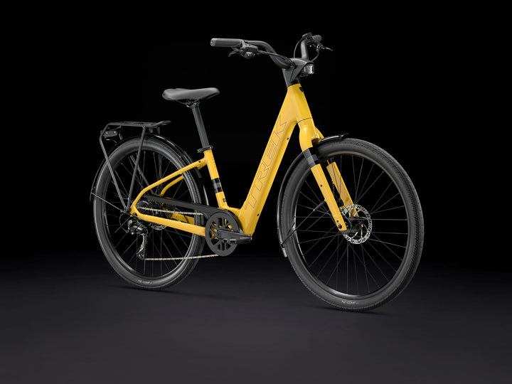 Trek Verve+ 1 LT Lowstep Baja Yellow 2025 Electric Hybrid Bike