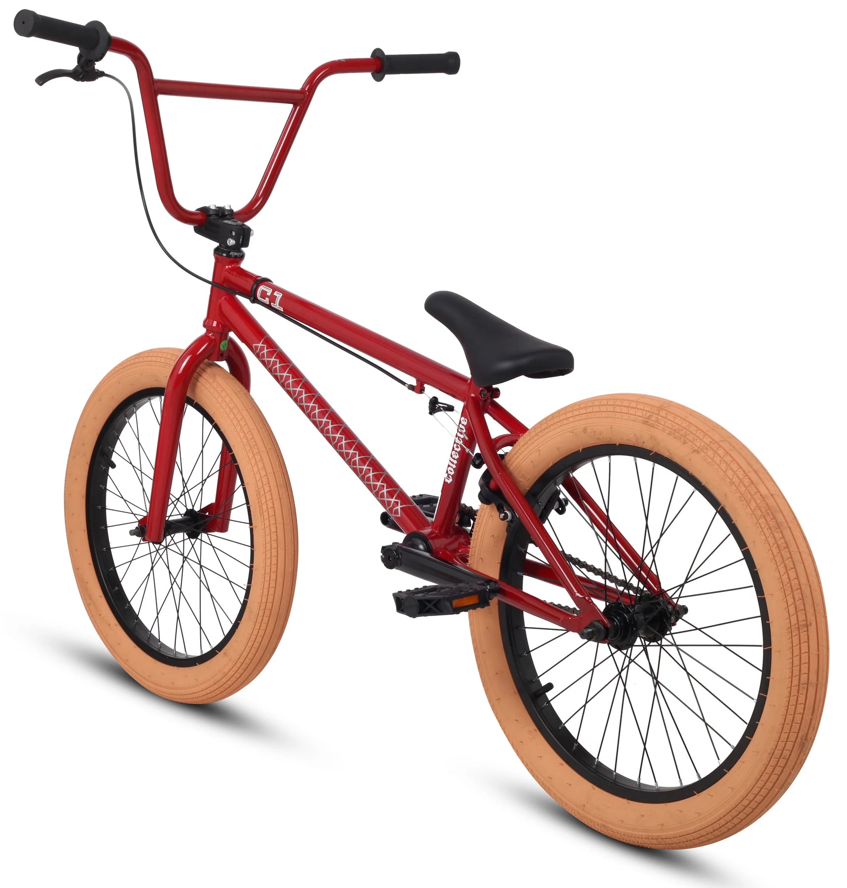 All red bmx shop bike