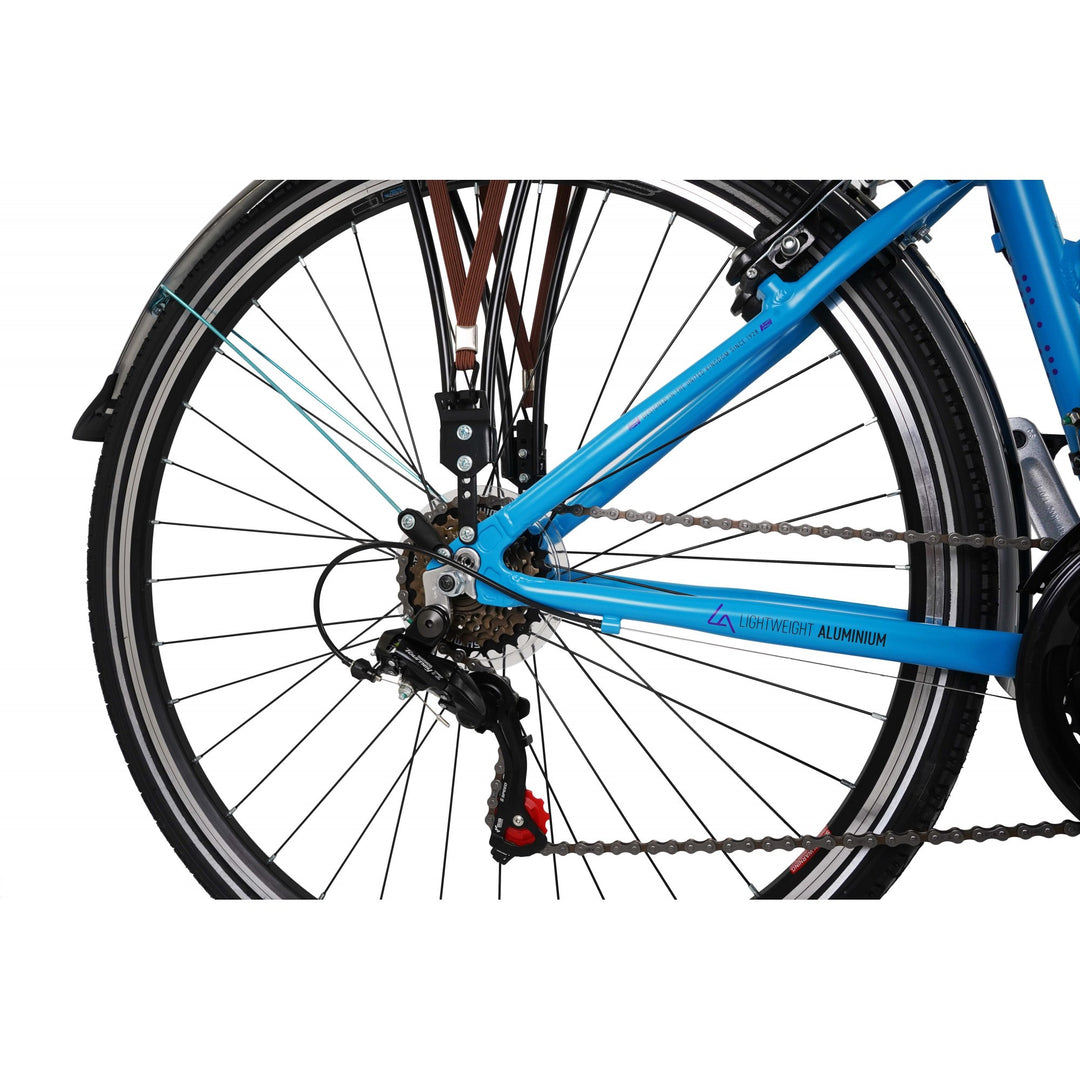 Claud Butler Explorer 1.0 Low Step Blue 2024 Hybrid Bike