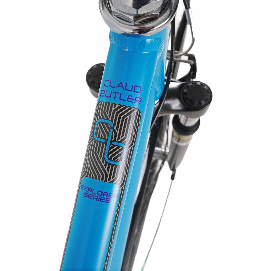 Claud Butler Explorer 1.0 Low Step Blue 2024 Hybrid Bike